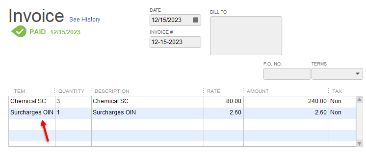 MeevoPay Surcharges QuickBooks